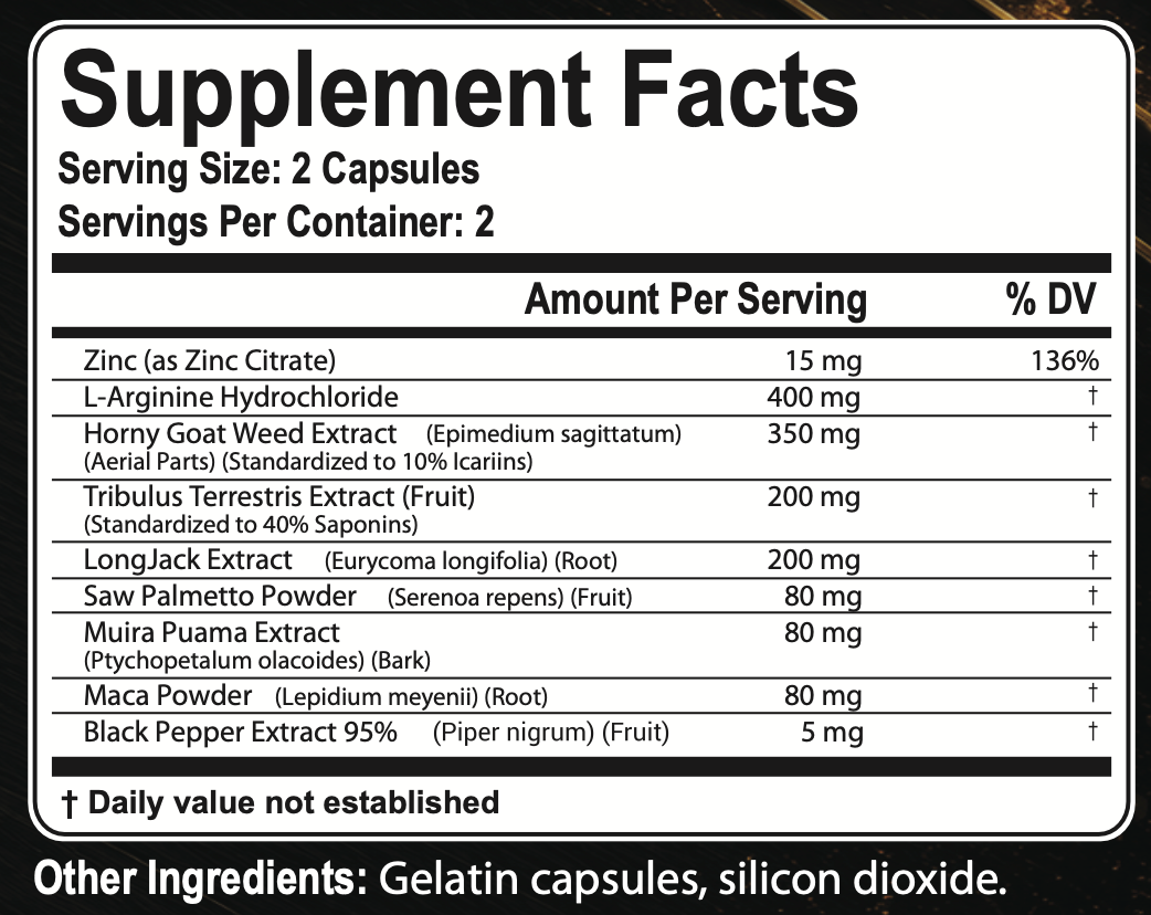 TMX-8 Daily Men’s Vitality Support – 60 Capsules